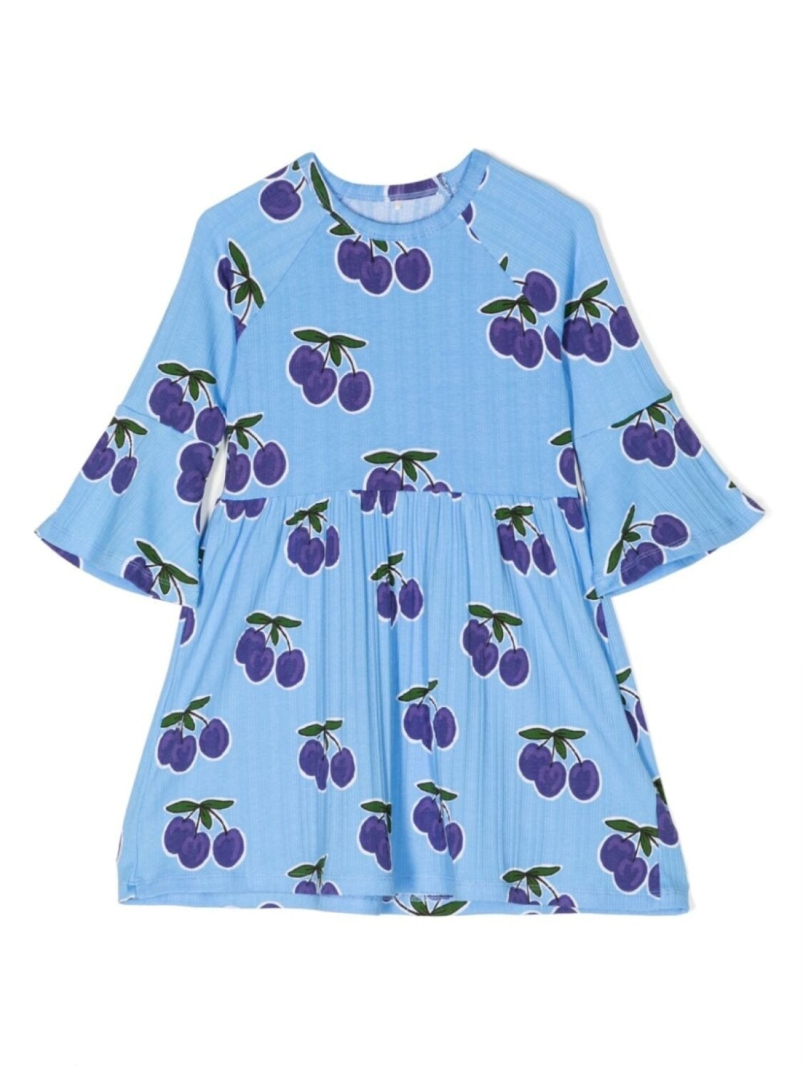 

Mini Rodini fruit-print pleated dress, синий