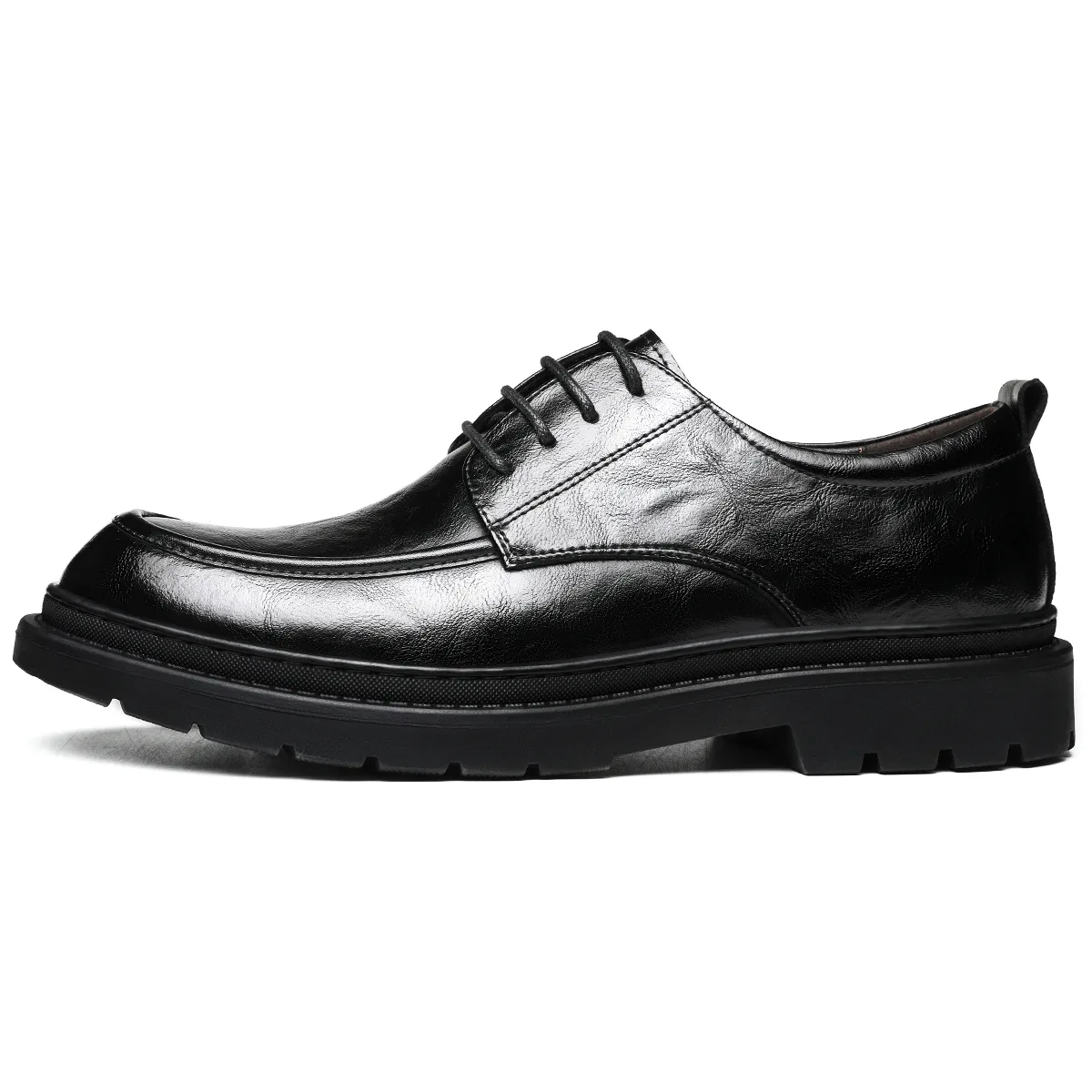 CHINT Повседневные кожаные туфли мужские low top черные — фото 3