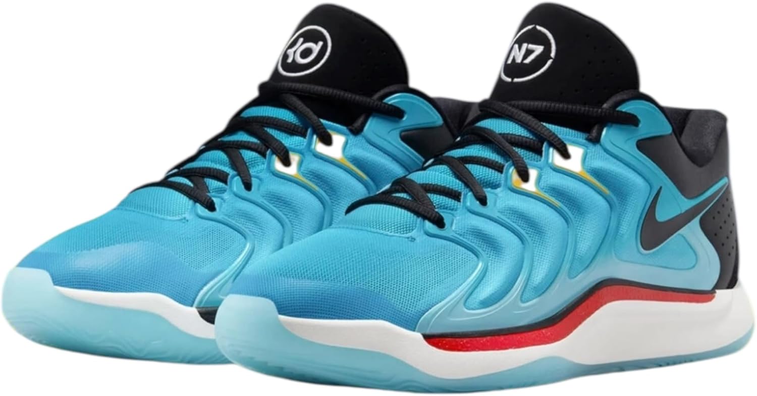 Мужские баскетбольные кроссовки Nike KD 17, белый/черный/красный/желтый/бирюзовый — фото 3