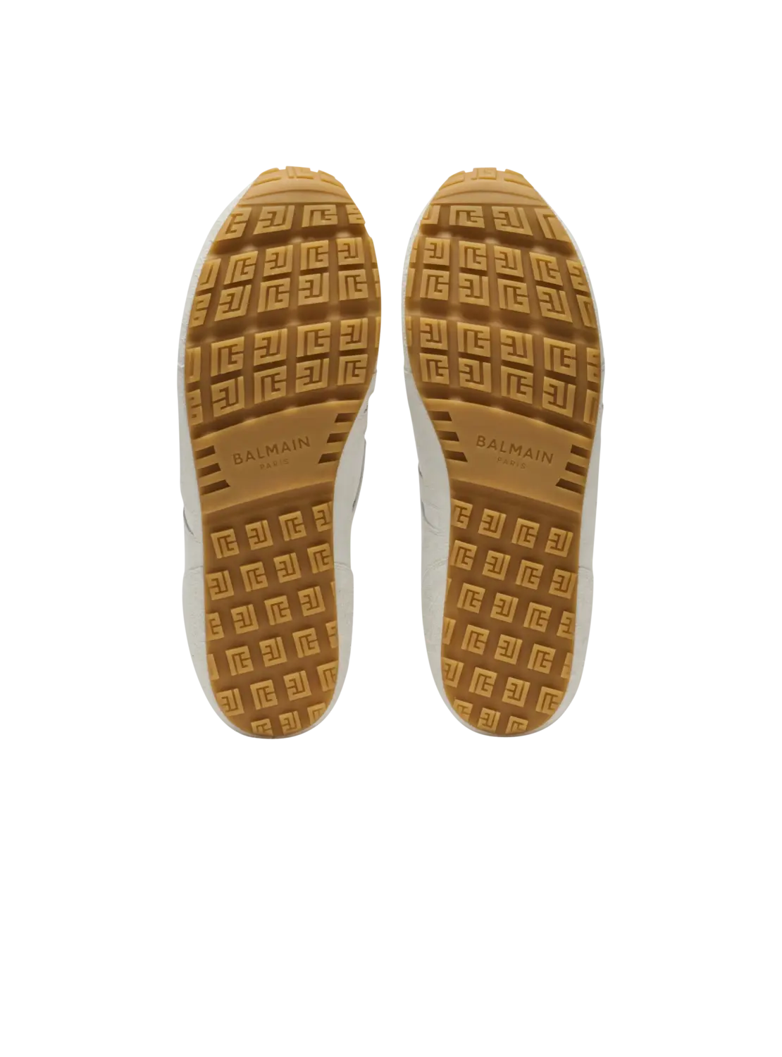 Кроссовки Racer 45 из овечьей кожи и замши Balmain, белый — фото 4