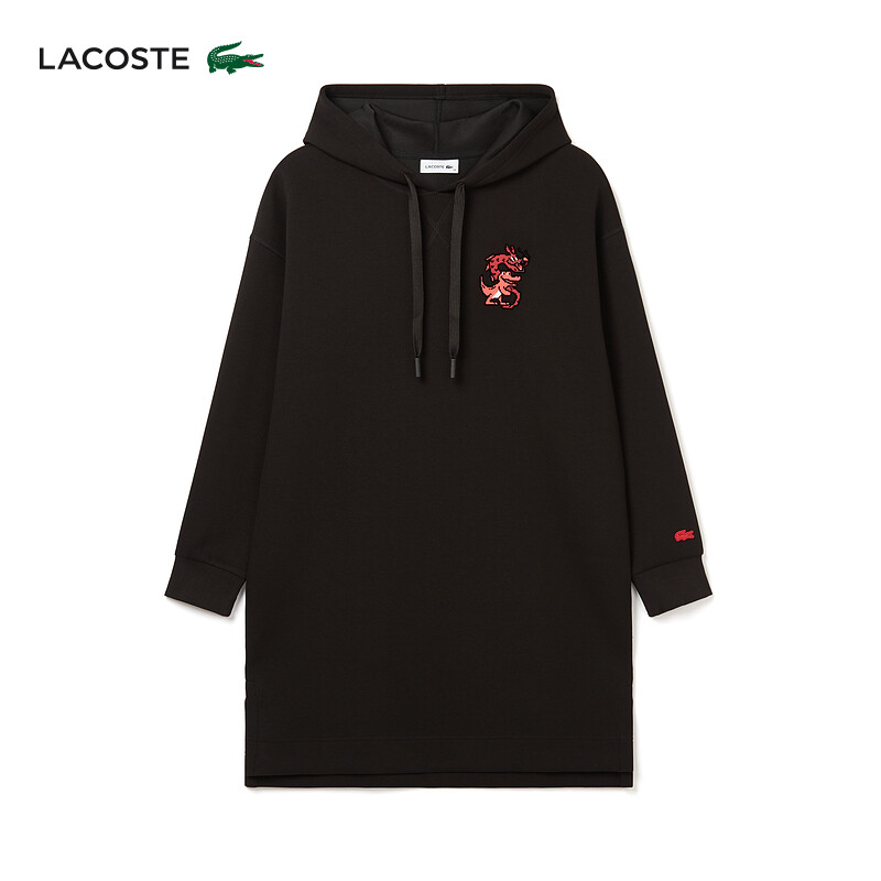 

Платье-свитер Lacoste с капюшоном, красный