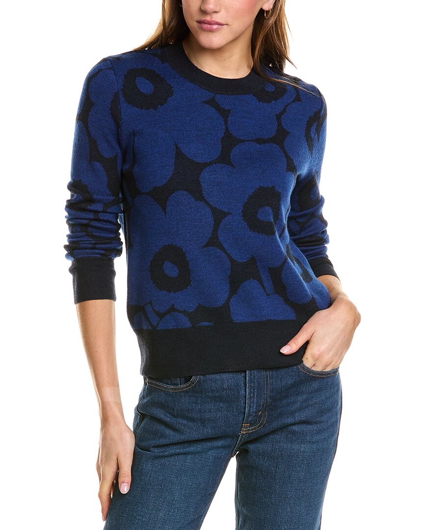

Marimekko Koolaus Pieni Unikko II Шерстяной свитер, синий