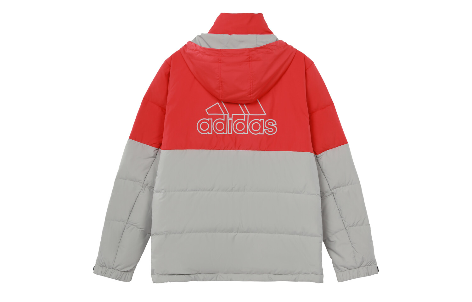 Пуховик мужской металлик серый Adidas, серый — фото 2