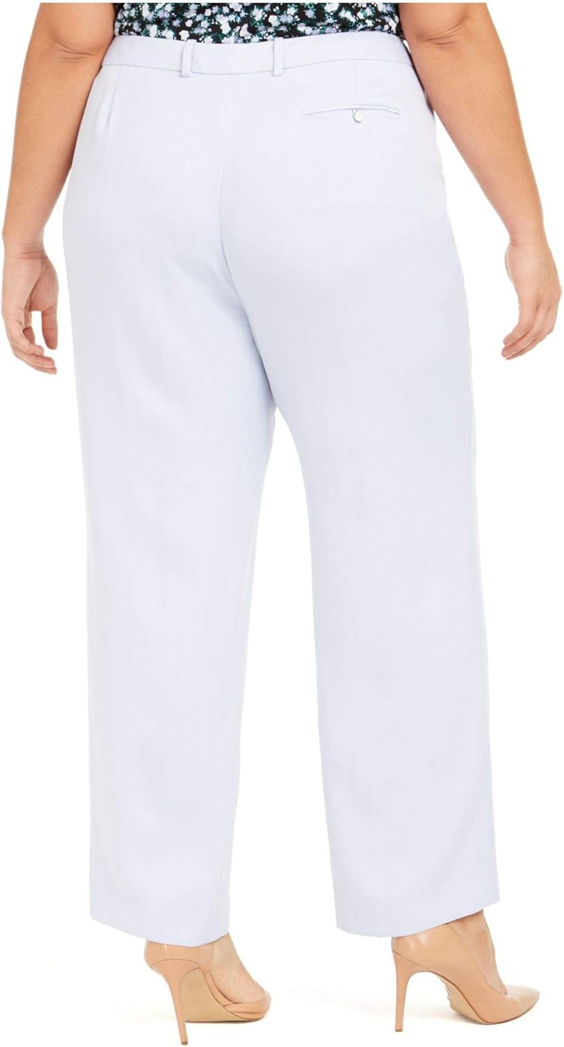 Женские брюки CALVIN KLEIN Plus Size Modern Fit с узором «елочка», Blue — фото 2