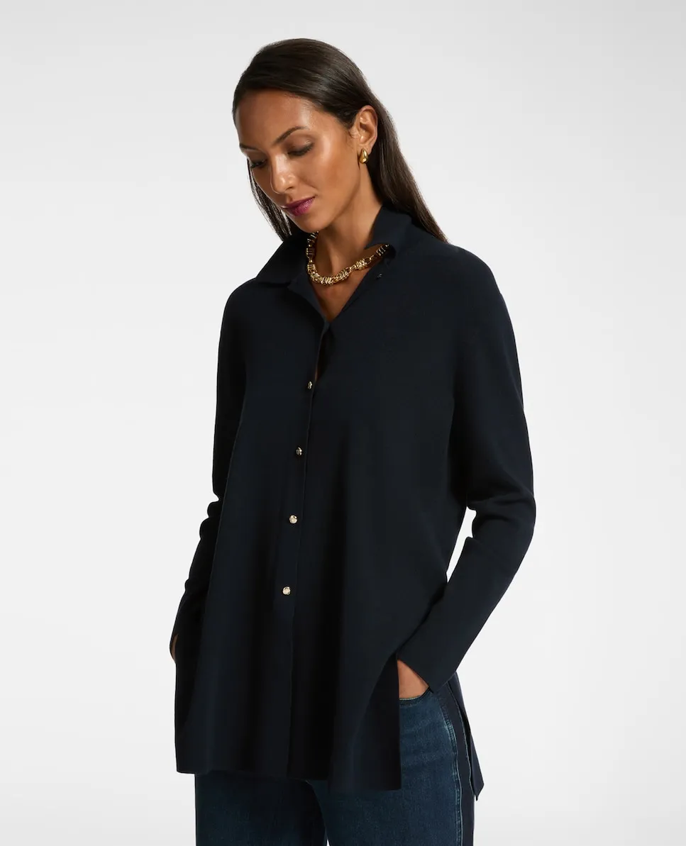 

Женский длинный кардиган прямого кроя Elena Miró, черный