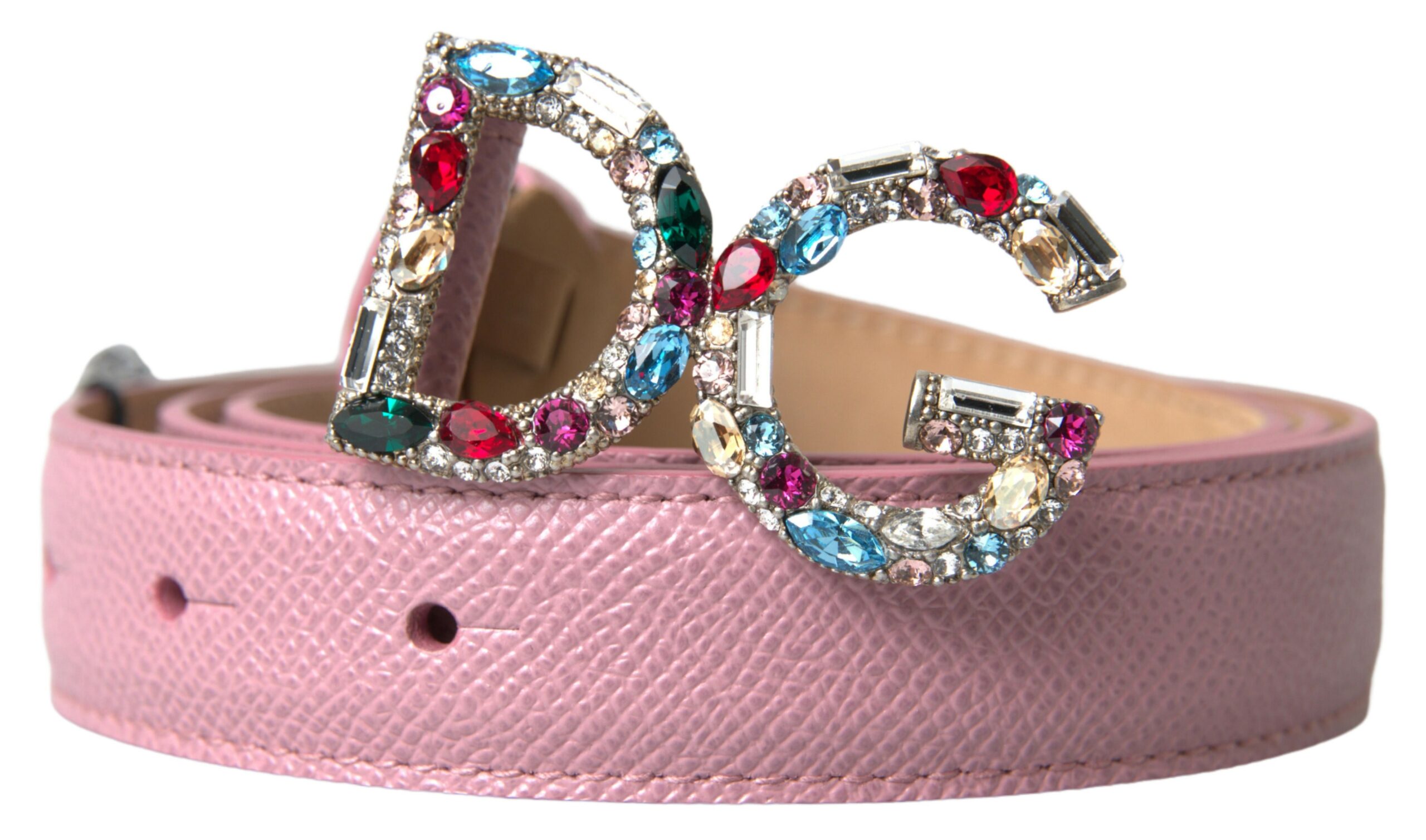 

Ремень из розовой кожи с кристаллами Dolce & Gabbana