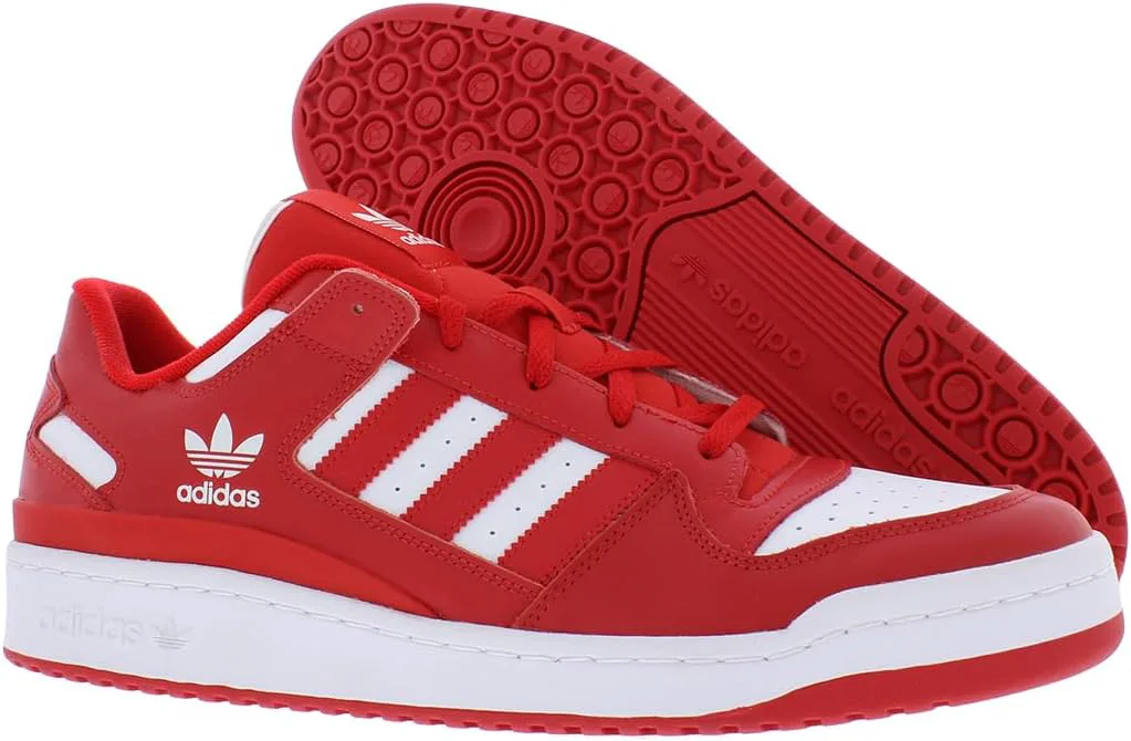 Мужские кроссовки Adidas Forum Low, белый/красный — фото 4