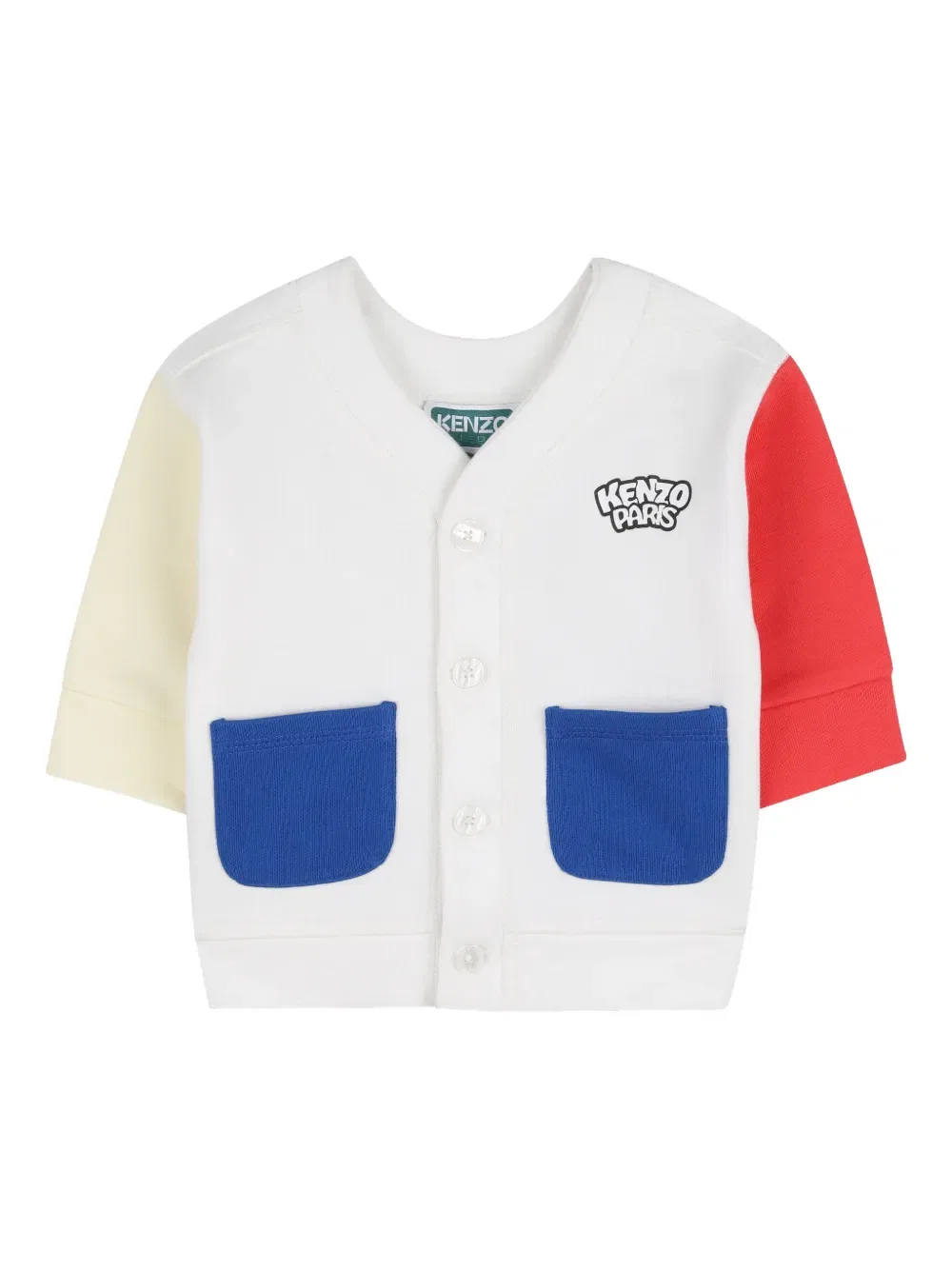Толстовка с накладными карманами Kenzo Kids, белый