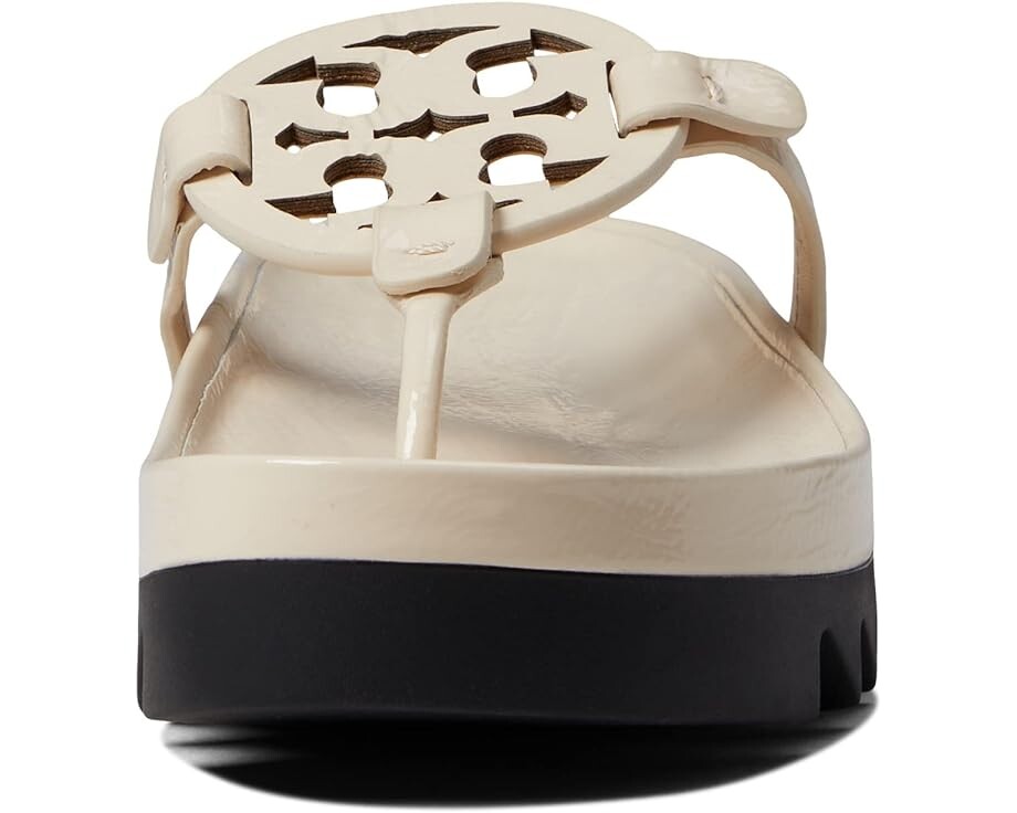 Сандалии Tory Burch Miller Cloud Lug, цвет New Cream/Perfect Black — фото 2