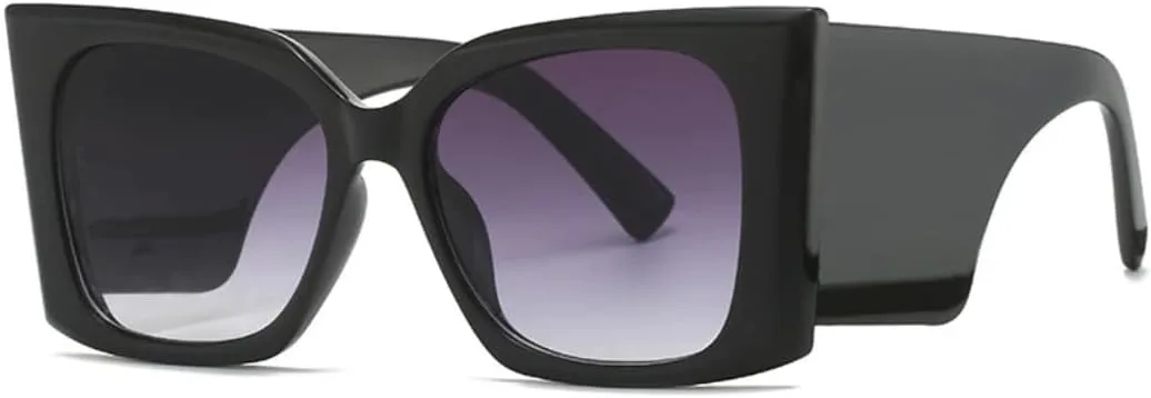 

Солнцезащитные очки для мужчин и женщин - защита UV400 - увеличенный размер, градиентный цвет, для занятий спортом на открытом воздухе и вождения DSVIGF, Black-gray