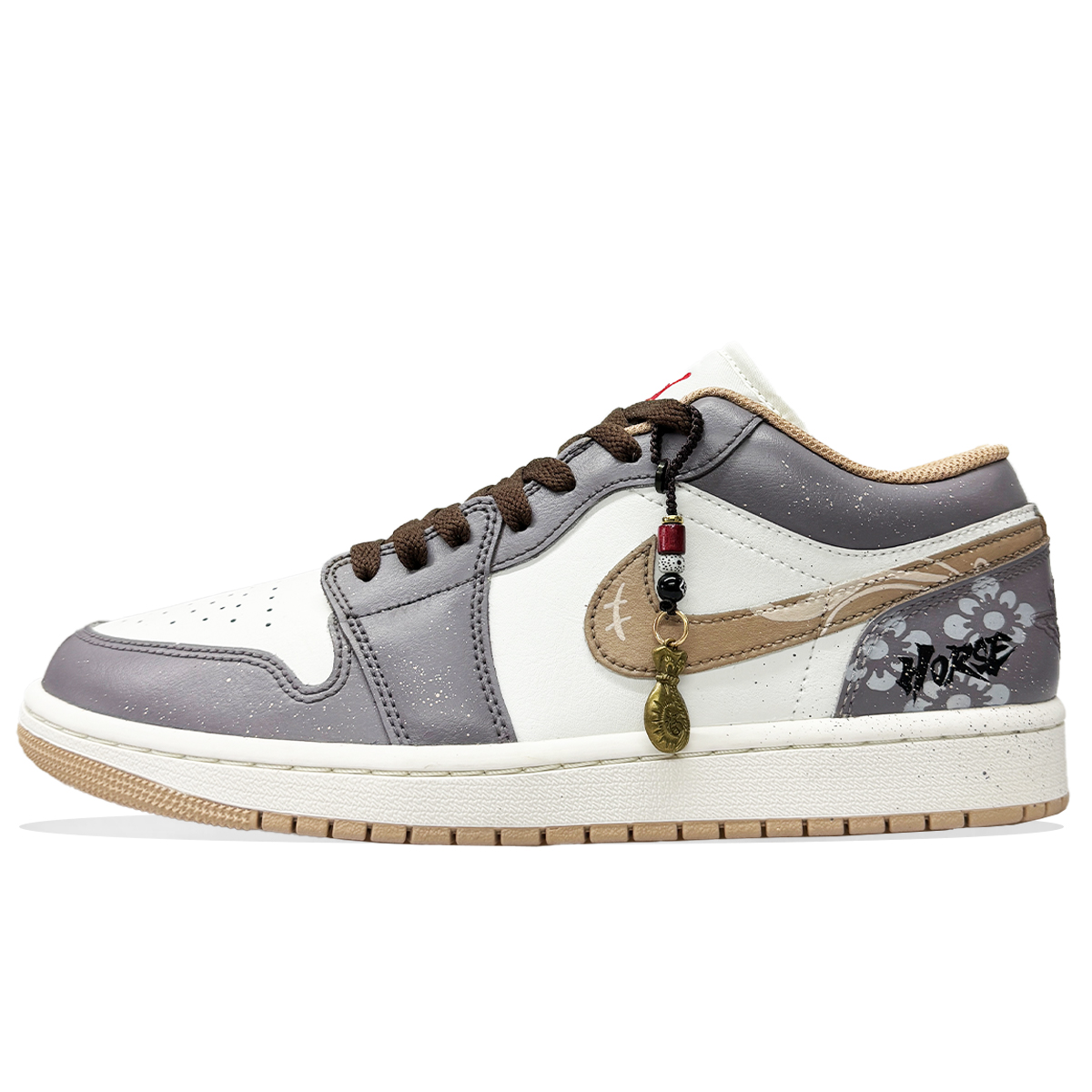 

Air 1 Абразивостойкие низкие винтажные баскетбольные кроссовки мужские Jordan, коричневый