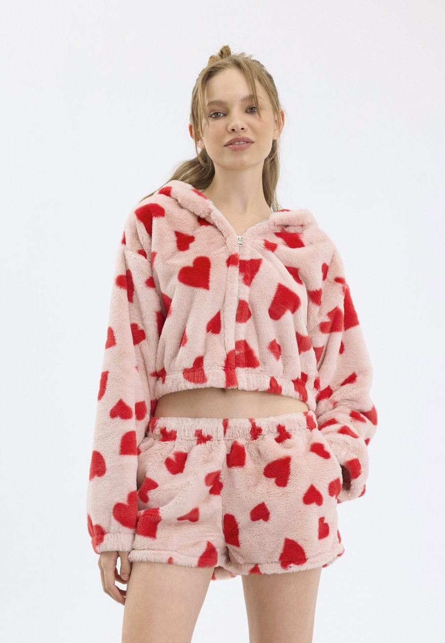 

Пижамный комплект Even&Odd FLUFFY LOUNGEWEAR SET, Pink,Red/Pink