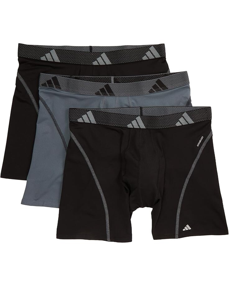 

Боксеры adidas Performance Mesh Boxer Brief 3-Pack, цвет Black/Onix Grey/Black