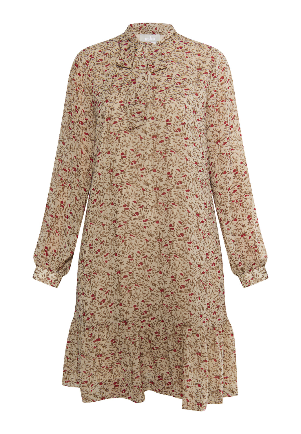 

Платье Usha Midi Mit Floralem Print, кремовый