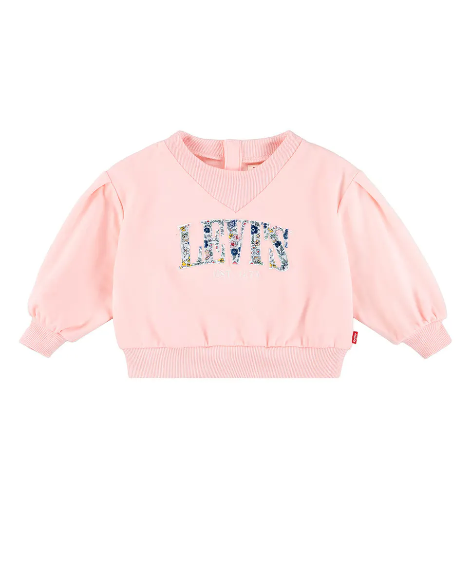 

Футболка Levi's Baby Girls' с круглым вырезом и плиссированными рукавами, розовый
