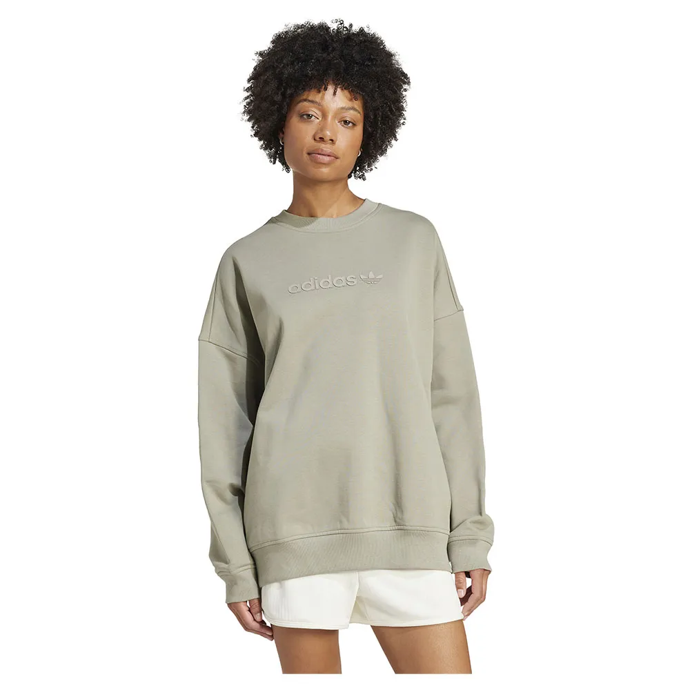 

Толстовка adidas Originals Essentials Linear Oversized Crew, бежевый