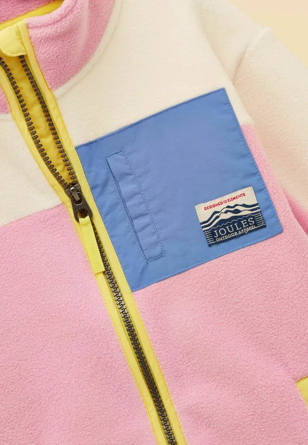 Куртка из флиса на молнии, стандартного кроя. Joules, Pink & Cream — фото 4