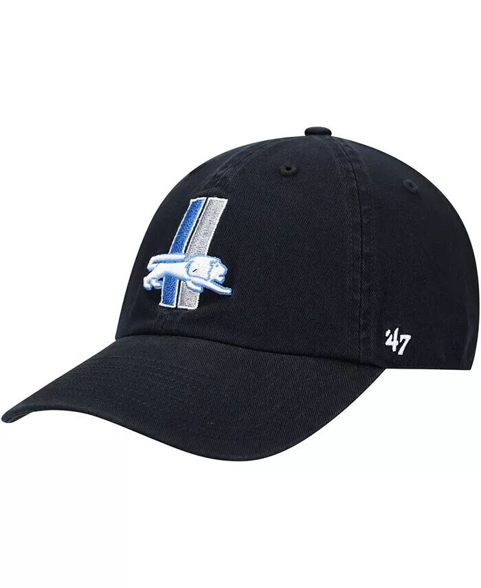 

Мужская черная регулируемая шапка Detroit Lions Clean Up Legacy '47 Brand, черный