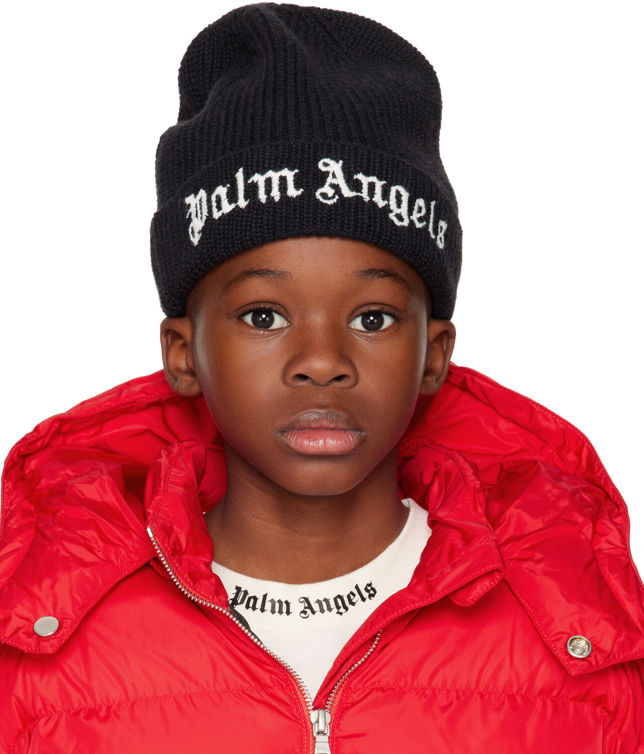 

Детская шапочка с логотипом Palm Angels