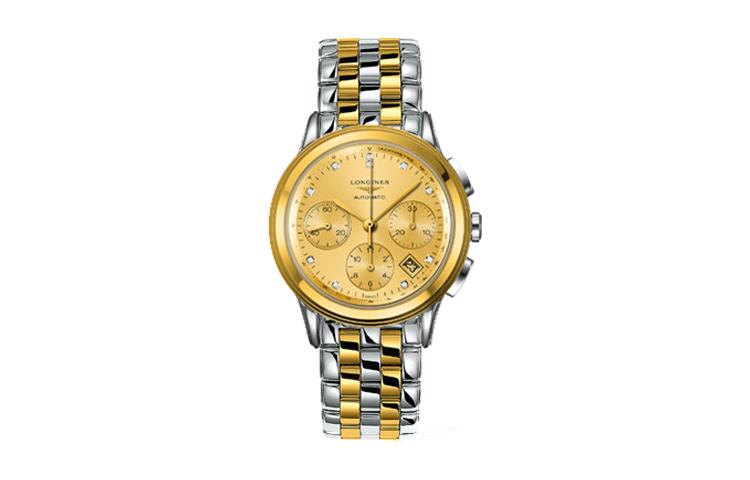 

LONGINES Часы Men's Military Flag Collection Watch, Gold Dial