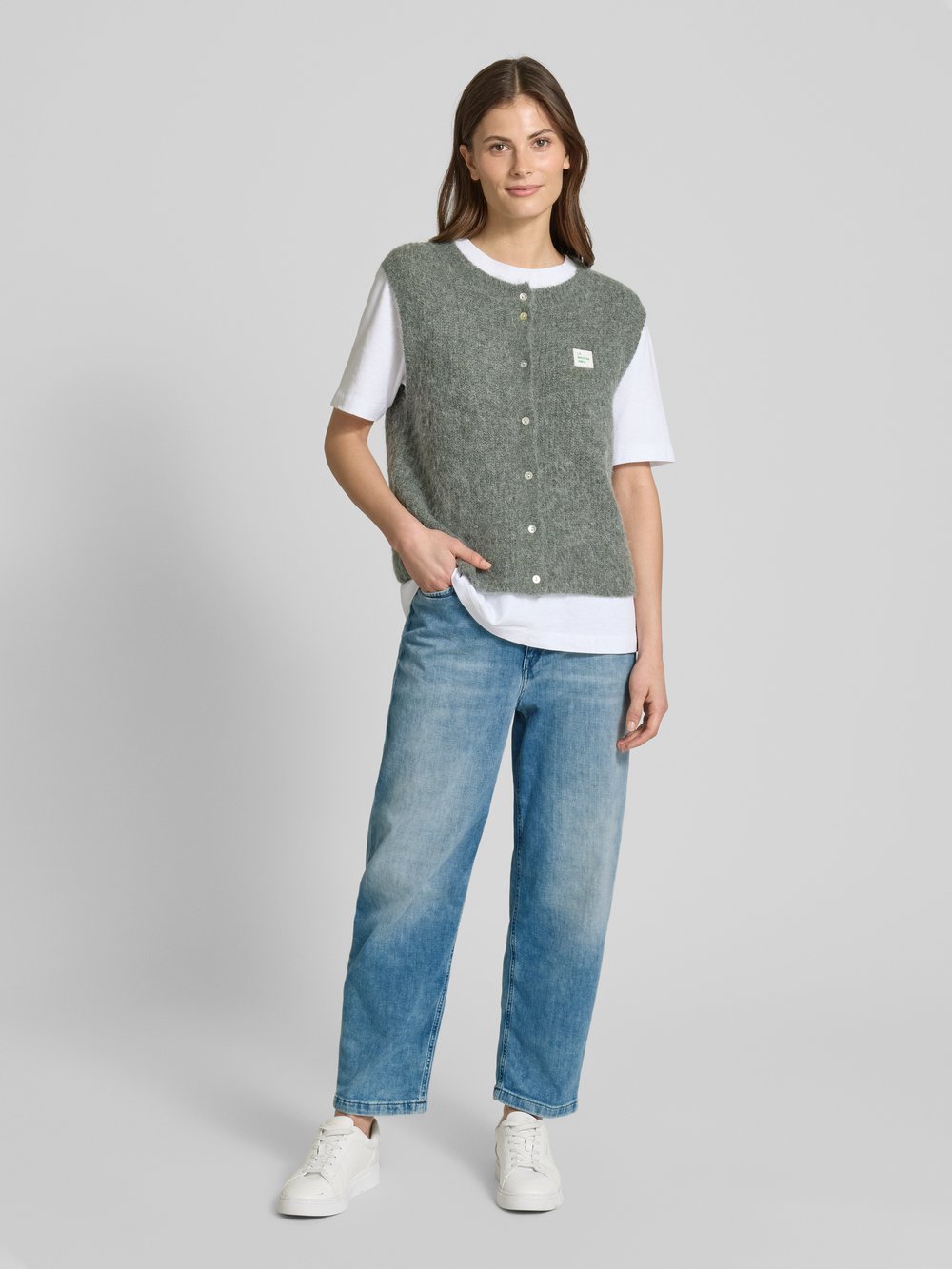 

Джинсы mom fit с 5 карманами, модель «FLOWN» Drykorn, синий