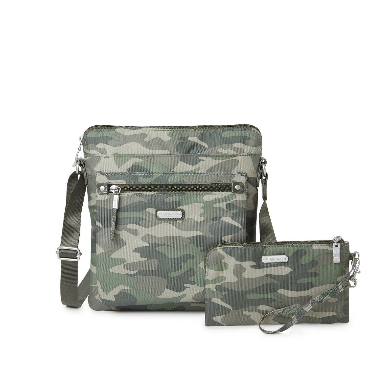 

Baggallini Сумка через плечо Go Bagg с RFID-браслетом, цвет Olive Camo