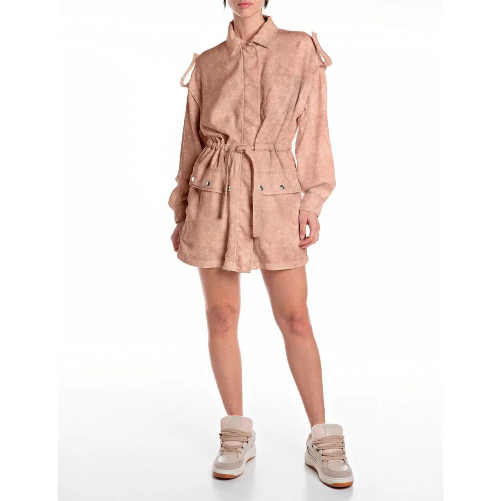 

Платье Replay W9159.000.85160G long sleeve short, коричневый