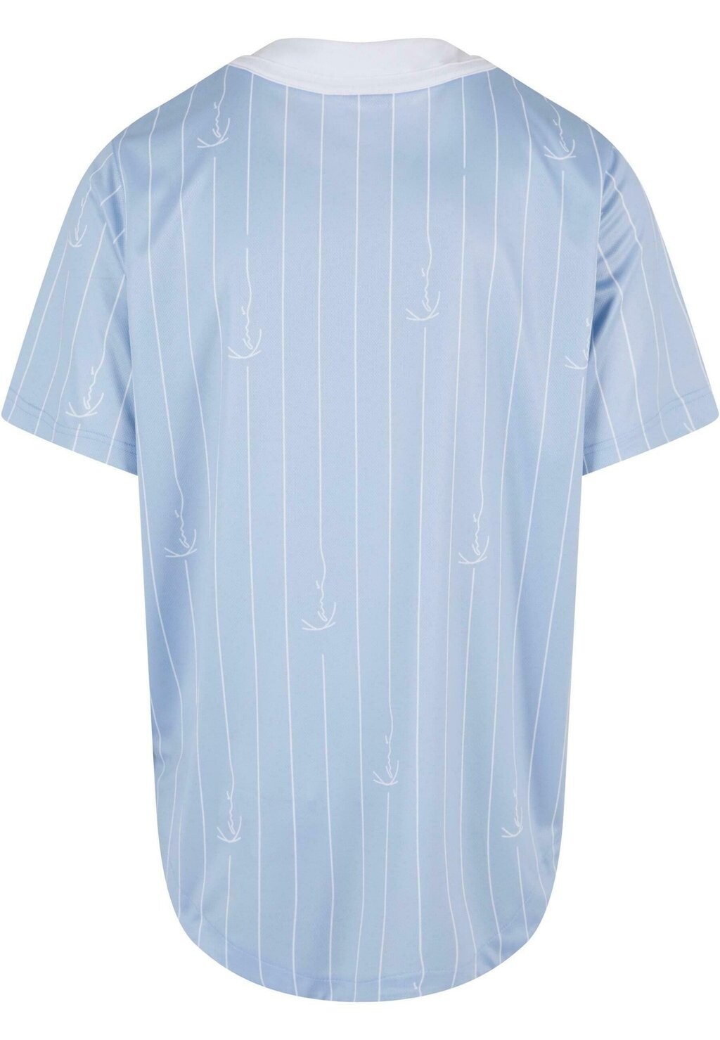 

Рубашка Varsity Logo Pinstripe Baseball Karl Kani, светло-голубая белая
