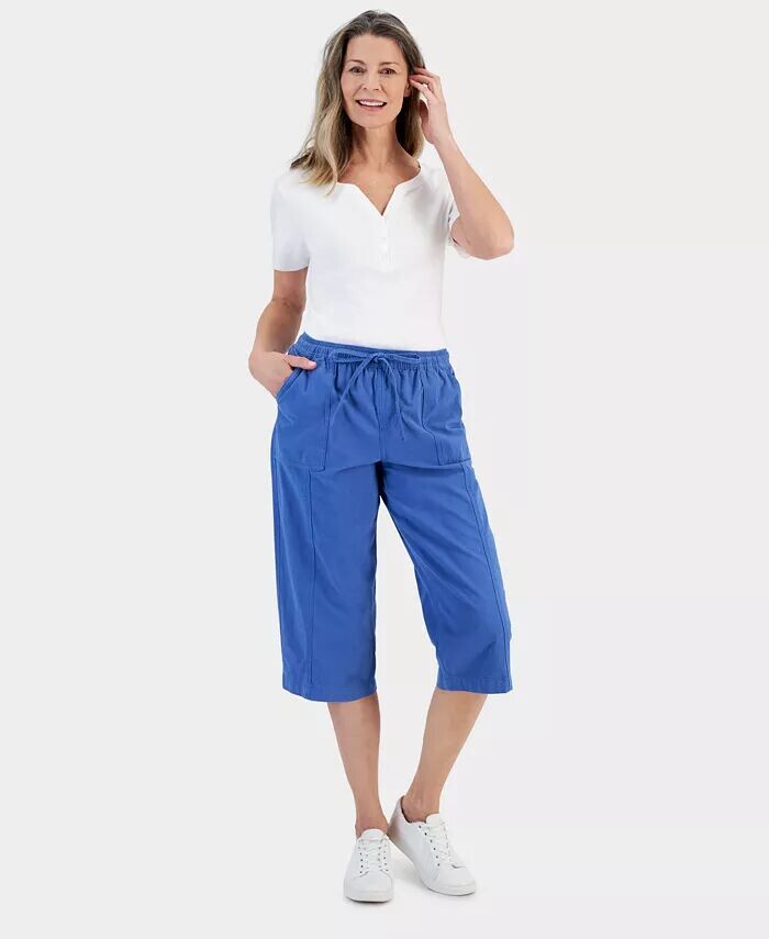 

Женские капри на шнурке, стандартные и миниатюрные Style & Co, синий