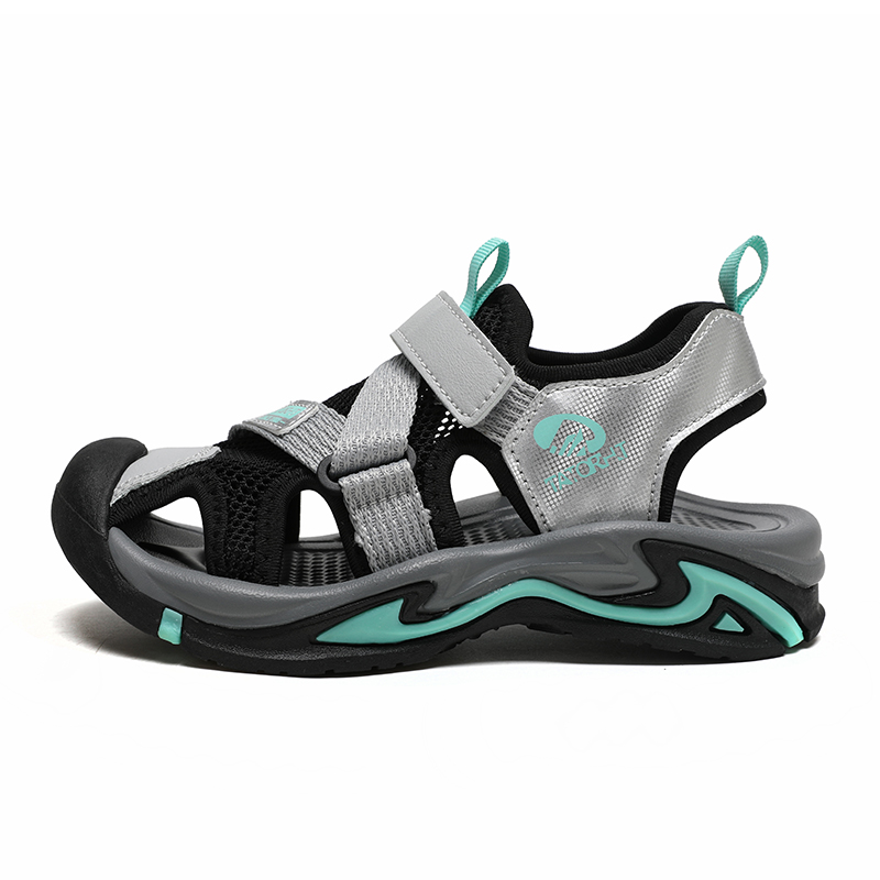 

Сандалии детские, противоскользящие, износостойкие FIRS Kids, серый/зеленый