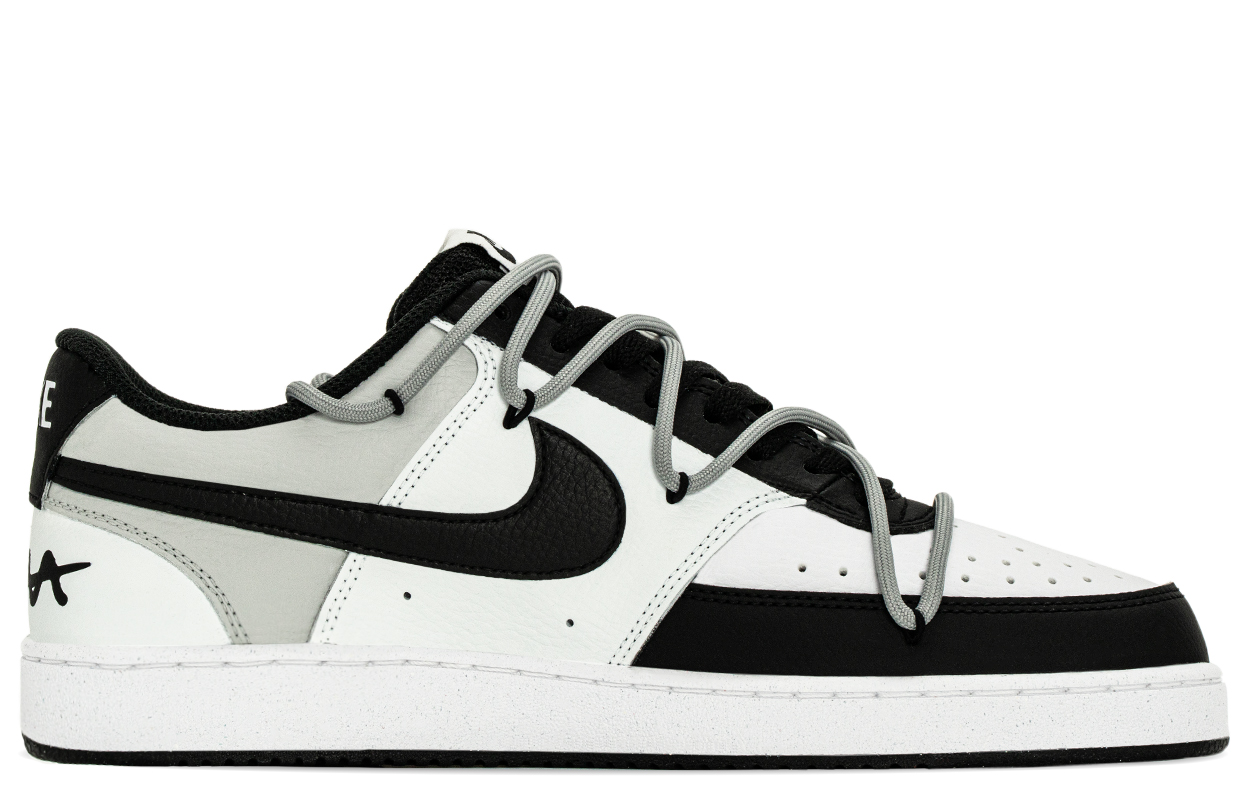Nike Court Vision Unrestrained Graffiti, Special Box, Panda Lightweight низкие кроссовки для скейтбординга мужские Black White — фото 3