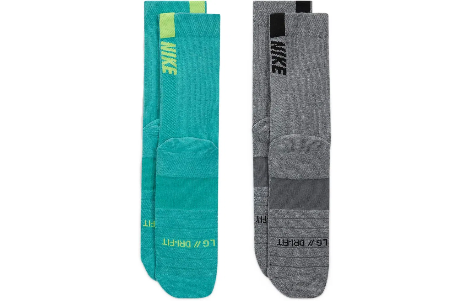 Носки высокие Nike Crew Socks 2 пары синие серые — фото 3