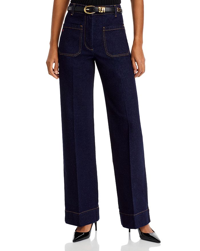 

Джинсы Alina High Rise Wide Leg в цвете Dark Indigo Victoria Beckham, синий