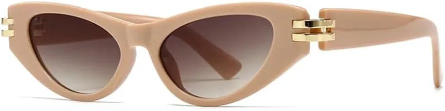 

Солнцезащитные очки MUTYNE Luxury Cat Eye в маленькой оправе для женщин и мужчин, винтажные, сексуальные, популярные, с защитой от УФ-излучения UV400, Tea Tea