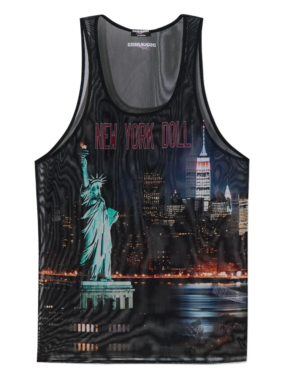 

Топ с графичным принтом Dsquared1, черный