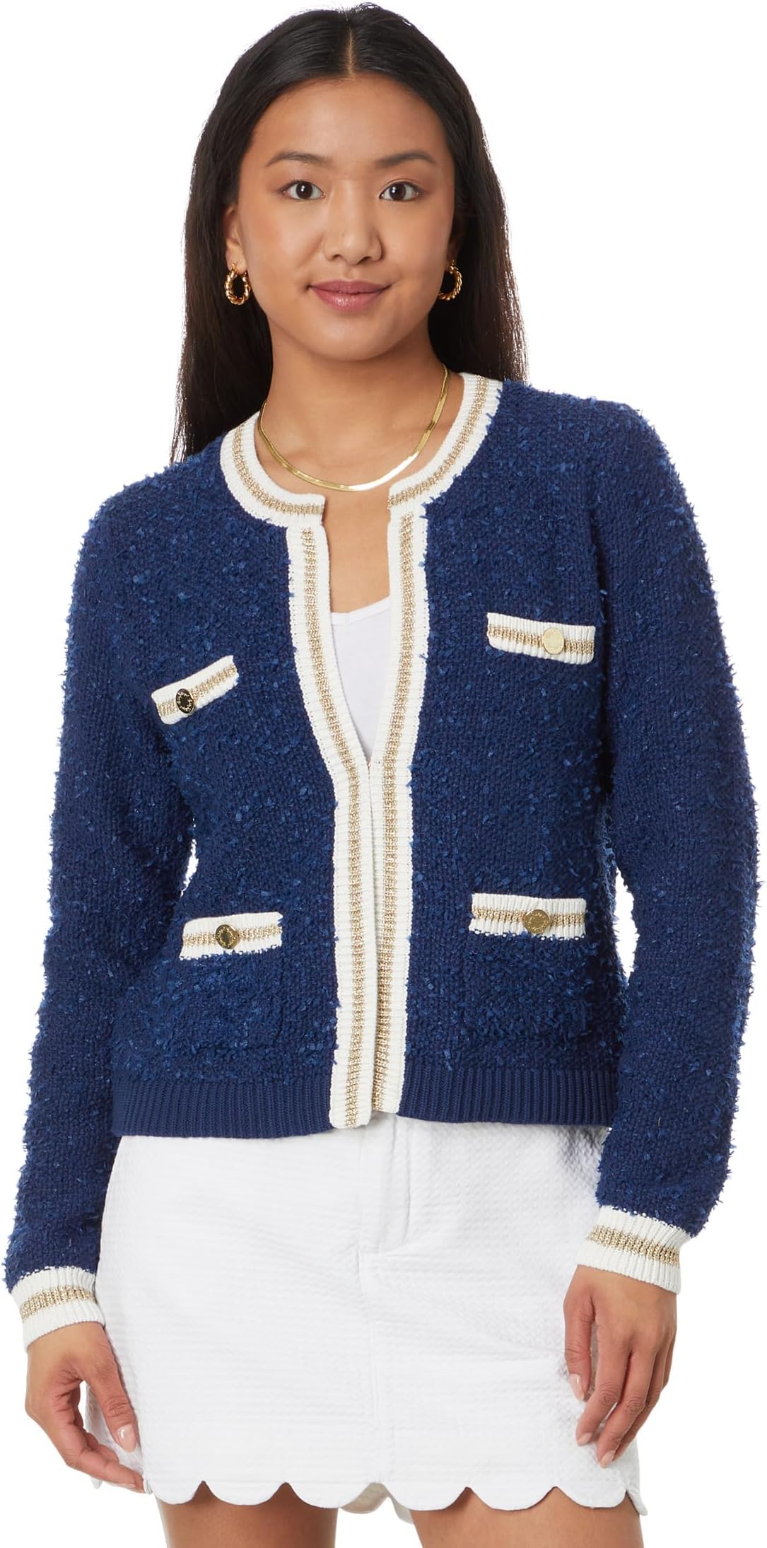 

Свитер Lilly Pulitzer Nalayna Cardigan, цвет Low Tide Navy