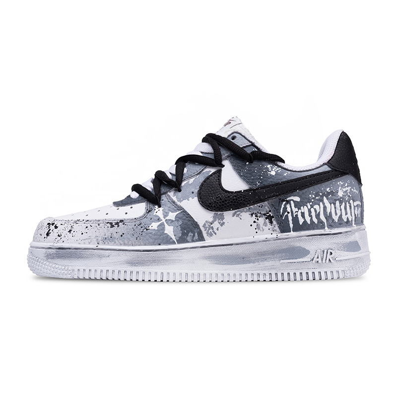 

Nike Кроссовки Air Force 1 Eulogy To The Dead с низким верхом, устойчивые к истиранию и скольжению, мужские, серо-белые