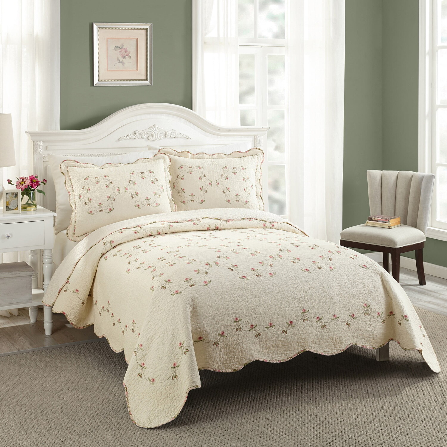 

Комплект постельного белья Modern Heirloom Felisa, бежевый