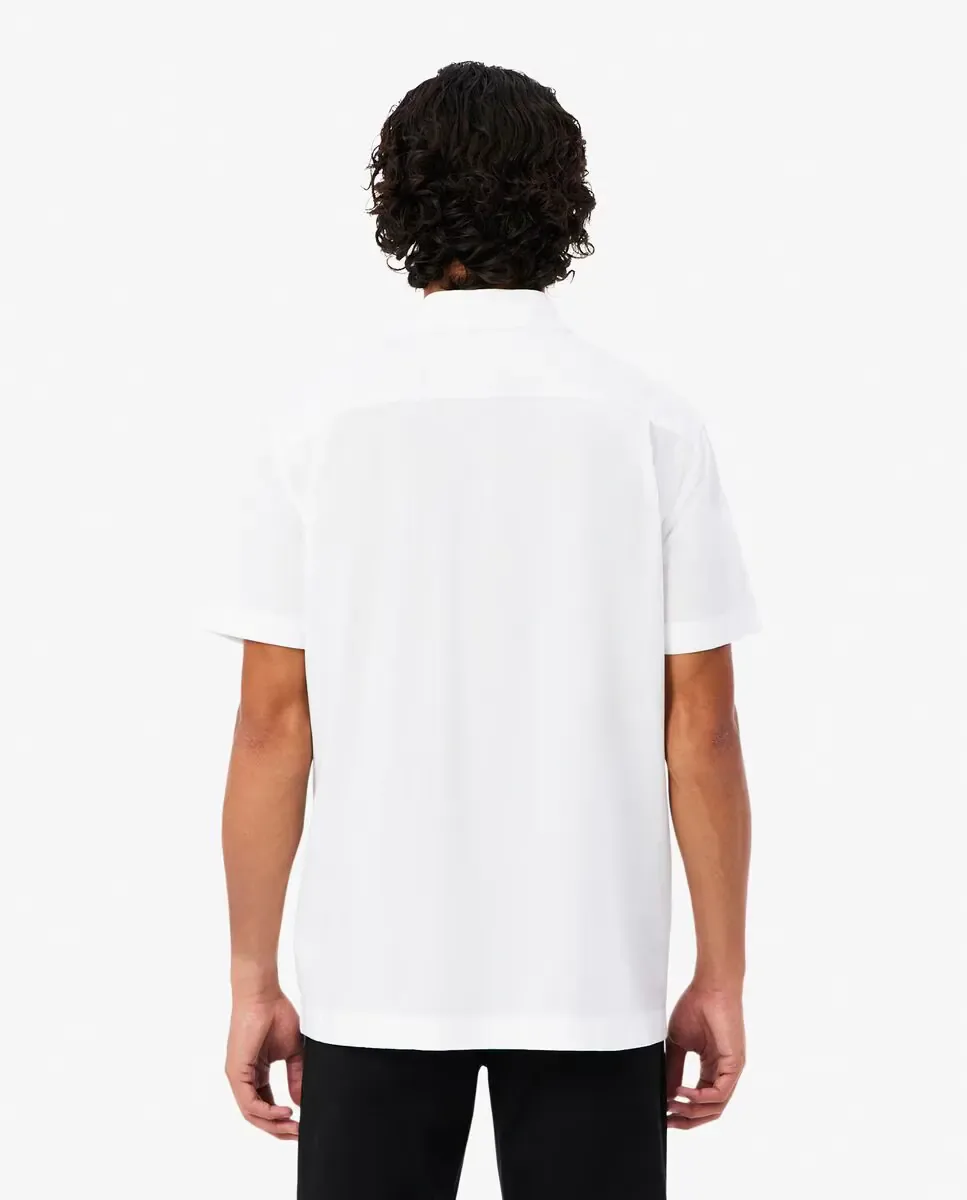 Мужская рубашка с коротким рукавом стандартного кроя Lacoste, белый — фото 2