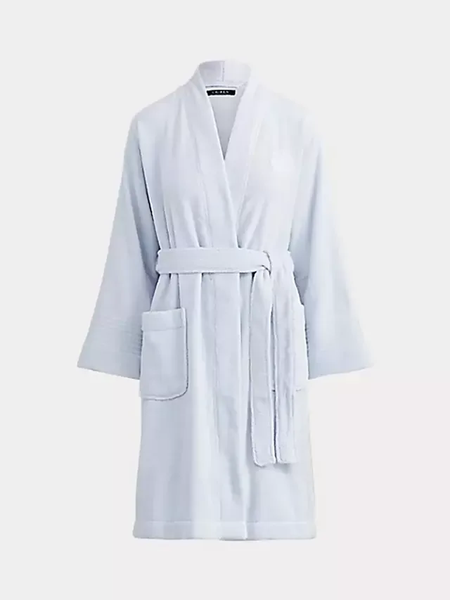 Халат из махровой ткани Lauren Greenwich Ralph Lauren, Light Blue — фото 4