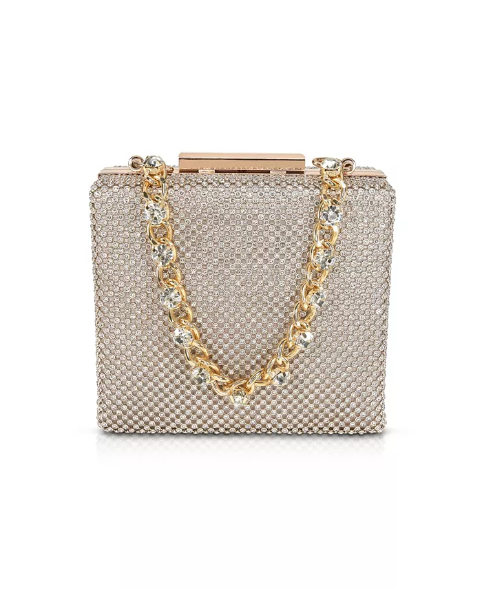 

Женская мини-клатч Billie Crystal Box Jewel Badgley Mischka, золотой