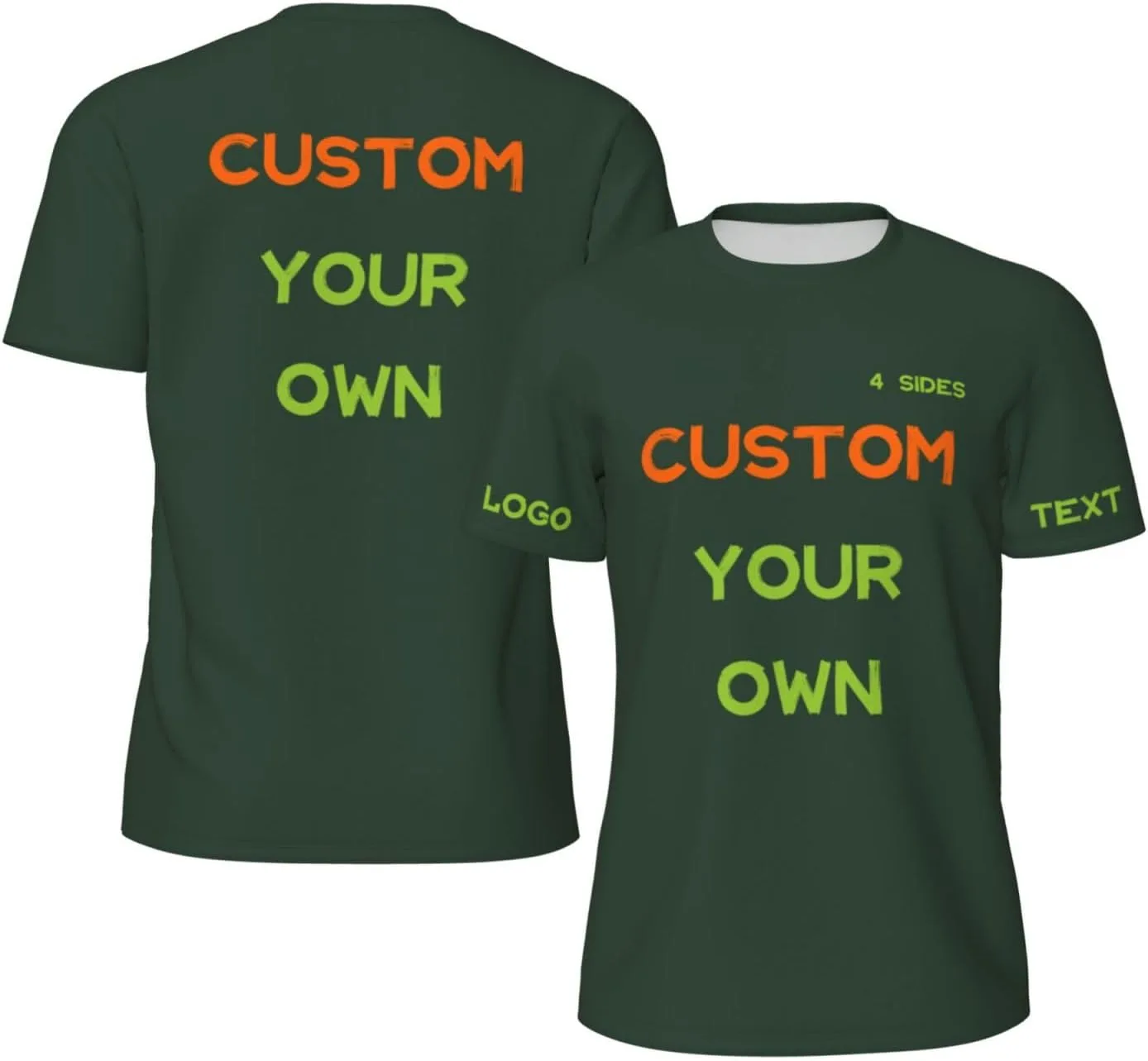 

Футболка Custom с принтом на 4 сторонах для мужчин