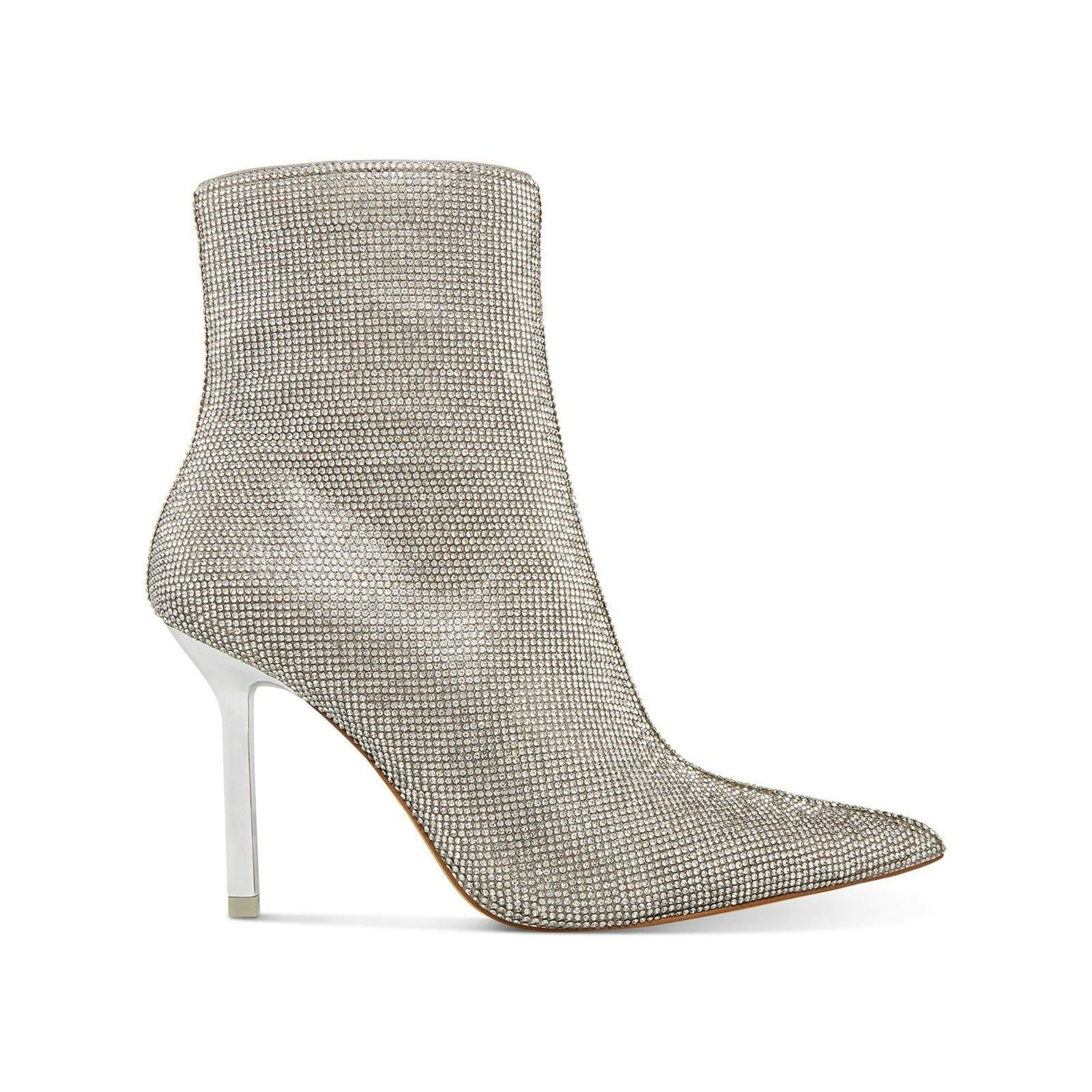 Женские ботильоны Steve Madden Elysia с кристаллами на шпильке, серебристый — фото 2