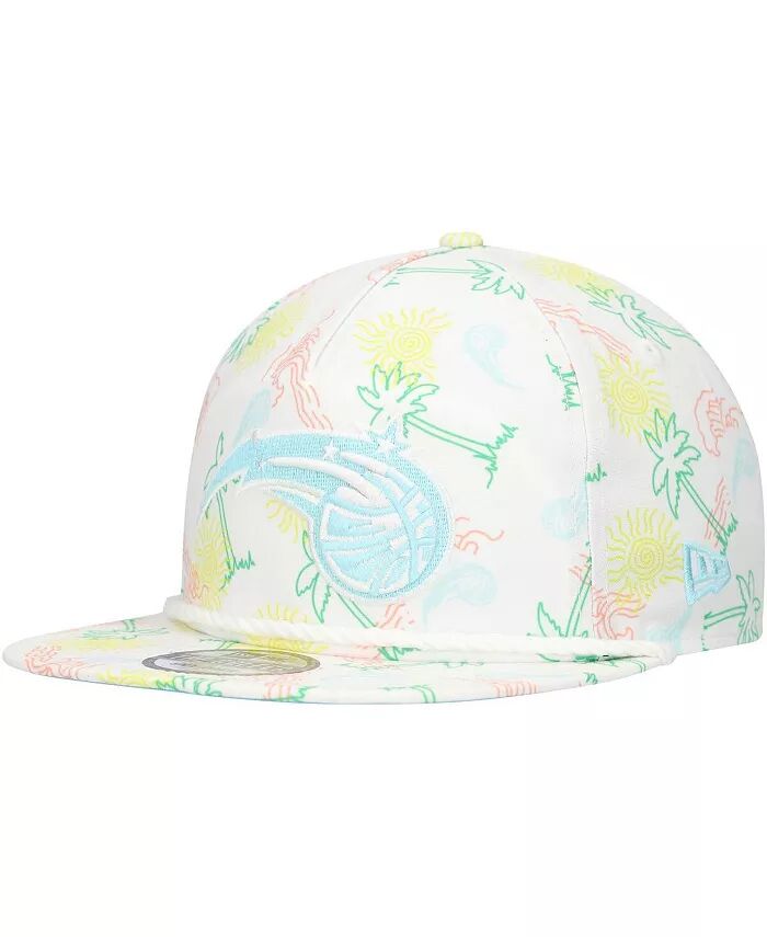 

Мужская белая регулируемая кепка для гольфа Orlando Magic Palm Trees and Waves New Era