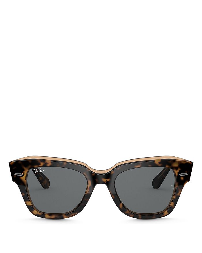 

Солнцезащитные очки State Street Square, 49 мм Ray-Ban, коричневый