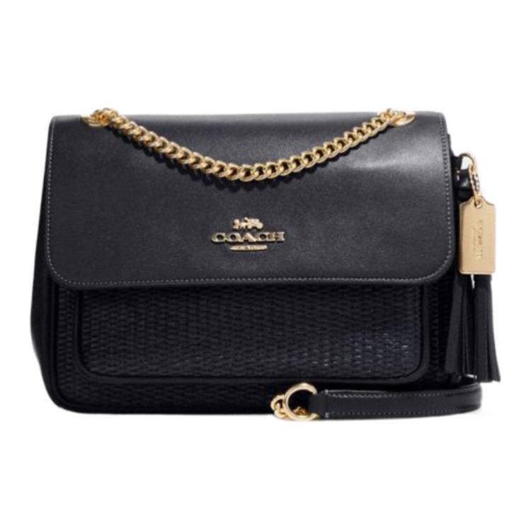 

COACH Тканевая сумка через плечо с кожаными вставками