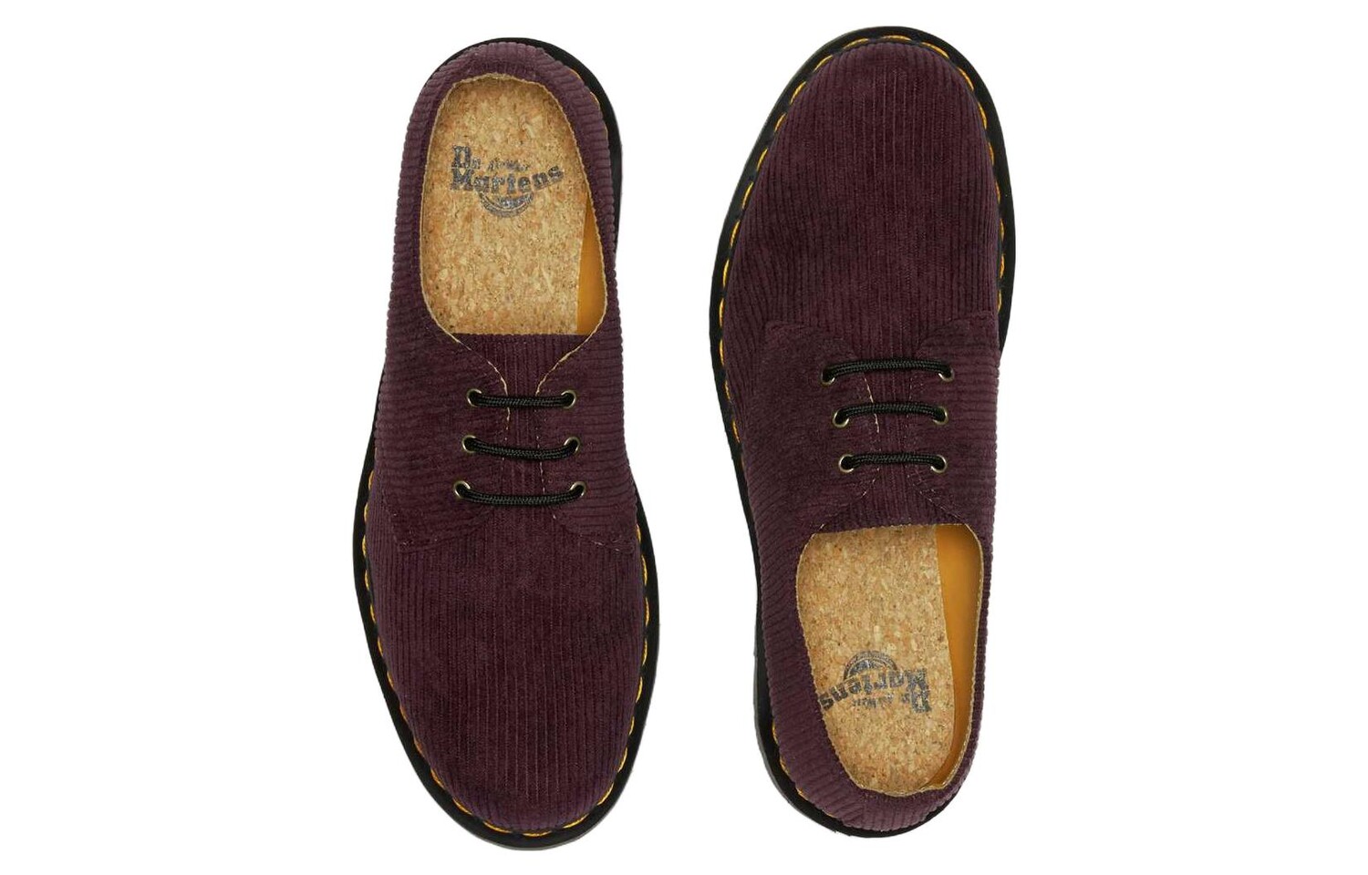 Полуботинки Dr.Martens 1461 Corduroy Shoes 'Wine Red' — фото 4