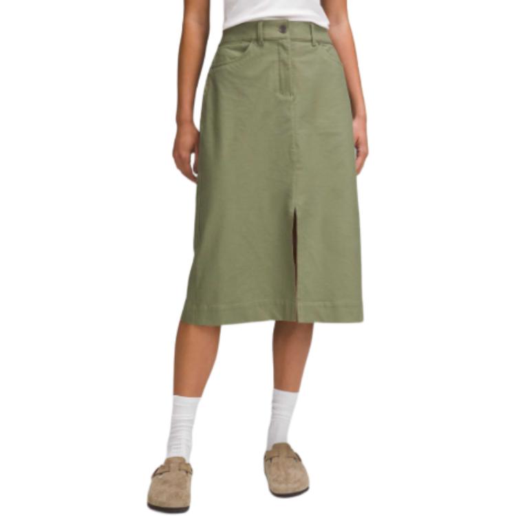 

SS24 City Sleek Light Utilitech Повседневная длинная юбка для женщин Lululemon, Bay Leaf