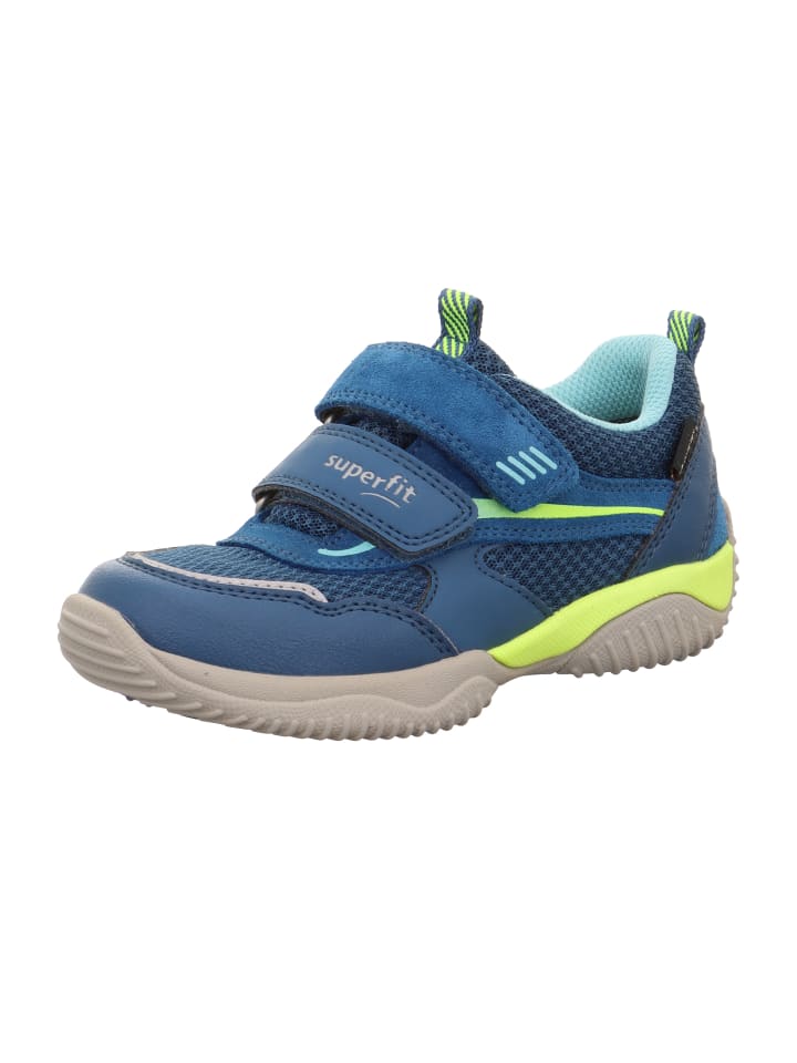 

Кроссовки на шнуровке superfit, цвет blau/gelb