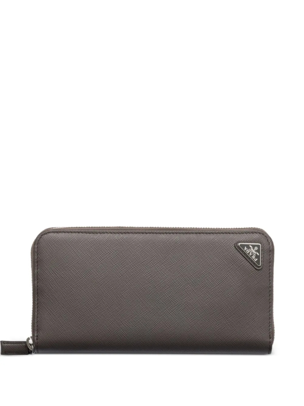 

Prada фактурный кошелек с круговой молнией, серый